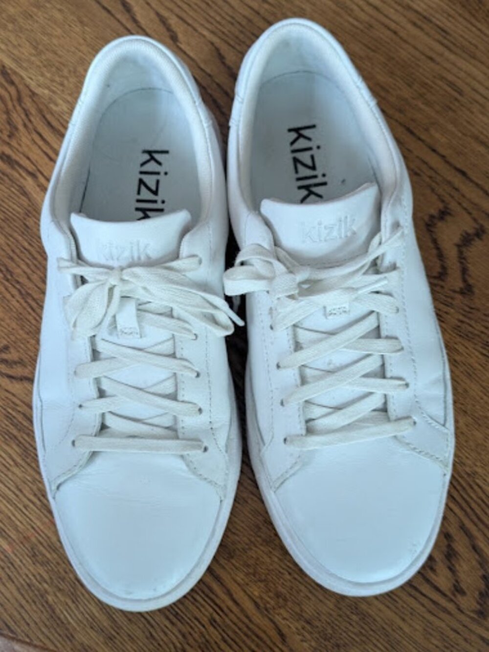 KIZIK Women Sz 9.5/Men 8 Shoes Sneakers White Leather Vegas 2 Hands Free Classic